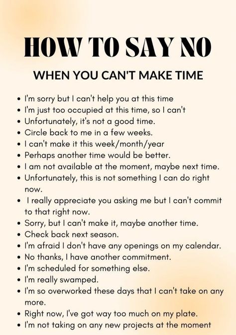 Ways To Say No, Ways To Say Said, How To Say No, Learning To Say No, How To Say, Getting Fired, I Really Appreciate, Bad Person, I Can Do It