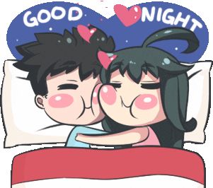 Couple Stickers, Good Night Hug, Sleeping Gif, Goodnight Kiss, Cartoon Gif, Good Night Cat, Anime Kiss Gif, Hug Gif, Emotes Discord