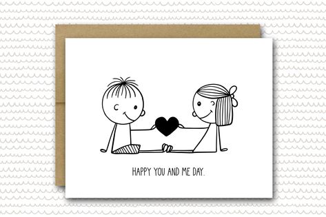 You And Me Card | Funny Anniversary Card | Anniversary Card | Funny Wedding Card | Funny Marriage Card | 1st Anniversary | 10th Anniversary Wedding Anniversary Drawing, Anniversary Cards Funny, Wedding Card Funny, Marriage Card, Funny Wedding Cards, 8th Wedding Anniversary, Funny Marriage, Marriage Cards, Anniversary Surprise