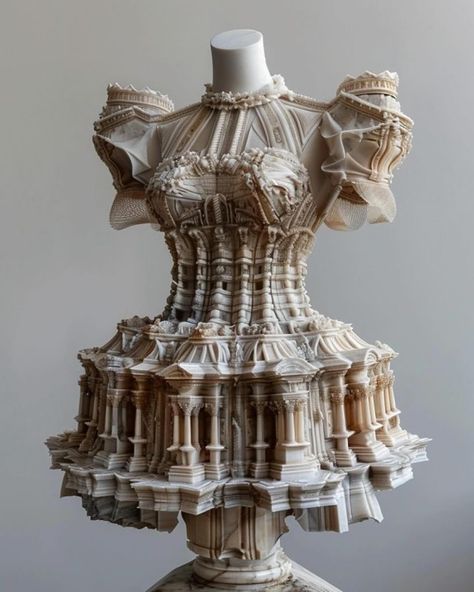 This isn’t just a dress; it’s a manifesto of architectural grace. 🏛️👗⁠ ⁠ Design by @designideahub⁠ ⁠ ✅ Share this with someone who would love this.⁠ ⁠ #dress #architecture #design #art #fashion Dress Inspired By Architecture, Architecture In Fashion, Paper Dress Fashion, Fashion Inspired By Architecture, Architecture Inspired Fashion, Architectural Clothing, Architecture Fashion Design, Architecture And Fashion, Architect Fashion