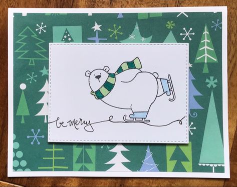 Bear Christmas Cards, Polar Bear Christmas Cards, Polar Bear Card, White Bears, Polar Bear Christmas, Christmas Apps, Mft Cards, Bear Christmas, Gift Inspo