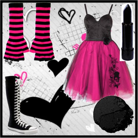 Emo Prom Aesthetic, Formal Scene Outfits, Scene Dresses, Emo Dress Outfit, Scene Prom Dress, Outfits Punk, Emo Prom Dresses, Pink Emo Clothes, Emo Dress