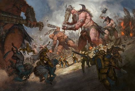 Bible Meaning, Battle Scene, Warhammer Aos, Fantasy Battle, Age Of Sigmar, Image Painting, Scene Art, Warhammer Art, 다크 판타지