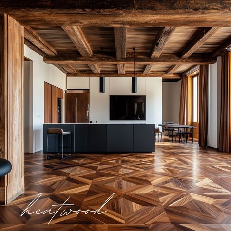 The natural finish enhances the Santos Rosewood's unique grain and luster, showcasing warm tones of golden brown, reddish-purple, and dark streaks. Its smooth texture and exotic appeal make it an ideal choice for luxurious interiors, blending durability with timeless beauty. #parquet #parquetfloor #floor #floordesign #flooring #interior #interiordesign Reddish Purple, Parquet Flooring, Floor Design, Golden Brown, Smooth Texture, Luxury Interior, Timeless Beauty, Blending, Grain