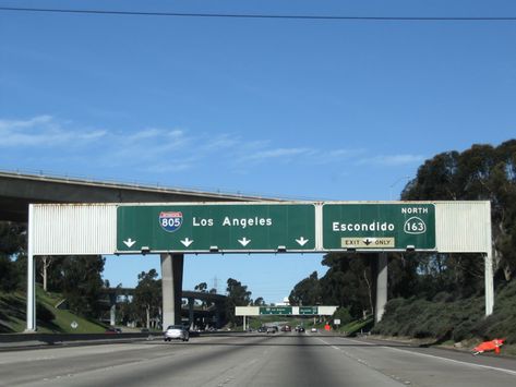 Interstate 805 - North - Exits 13B to 29 - AARoads - California Highways Hollywood Divas, Road Signs, Sorrento, Highway Signs, San Diego, Diva, Hollywood, California, Road