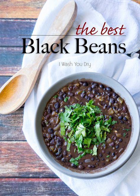 The Best Black Beans Recipe - Using canned beans and spices most people have on hand Best Black Beans, Black Beans Recipe, Black Bean Recipes, Canned Beans, Beans Recipe, Side Recipes, Bean Recipes, Best Black, Black Beans