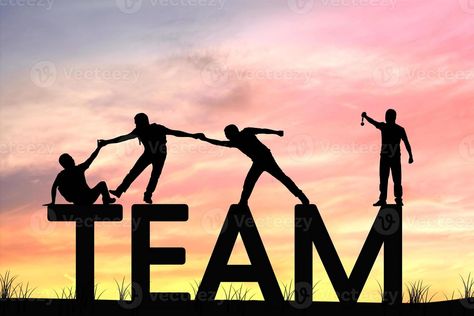 Teamwork Videos, Hiking Silhouette, Work Pictures, Team Work, Free Vectors, Computer Wallpaper, Images Photos, Teamwork, Free Stock Photos