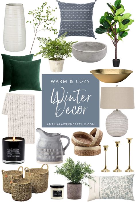 January Decorating Ideas, Winter Decor Diy, Diy Winter Decorations, Diy Winter Decor, Winter Decor Ideas For The Home, Winter Living Room Decor, After Christmas Decor, January Decor, Winter Decor Ideas