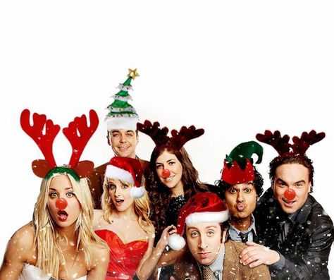 The cast of Big Bang Theory (HBOMAX) Bigbang Theory, Science Of Love, The Big Band Theory, The Bigbang Theory, Sheldon Cooper, No Shoes, Christmas Costumes, Christmas Snow, Movie Photo