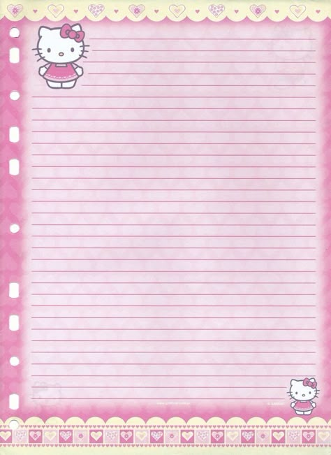 Cute Letter Printables, Hello Kitty Writing Paper, Hello Kitty Notepad, Cute Letter Paper, Hello Kitty Paper, Kawaii Printables, Kawaii Paper, Hello Kitty Printables, Writing Paper Printable Stationery