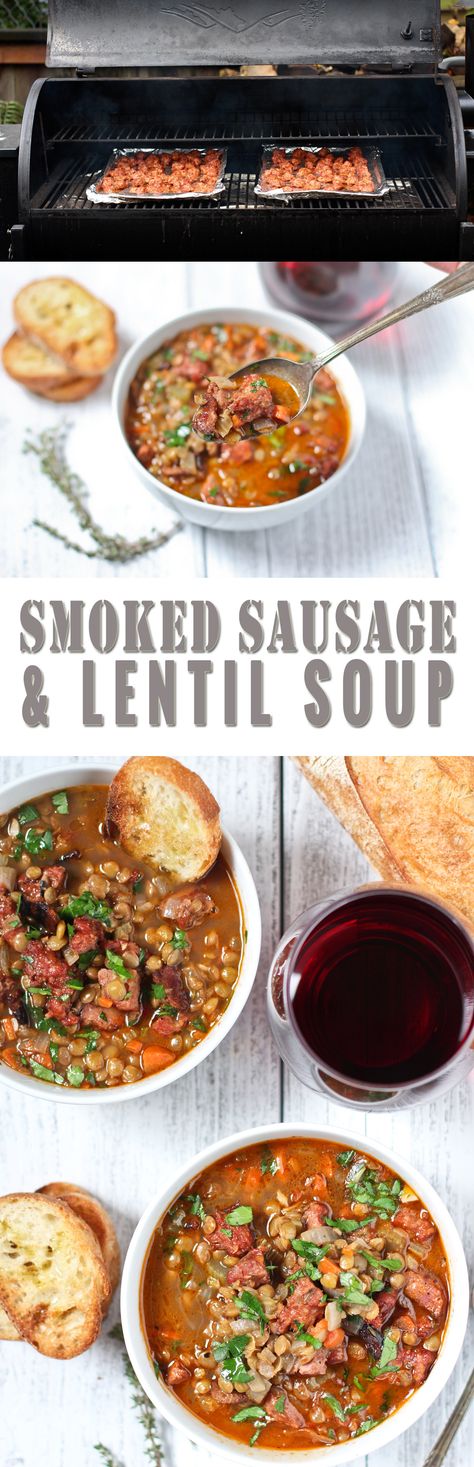 Soup With Smoked Sausage, Sausage And Lentil Soup, Best Lentil Soup, Best Lentil Soup Recipe, Stews Recipes, Sausage Soup Recipes, Smoked Sausage Recipes, Lentil Soup Recipe, Homemade Comfort Food