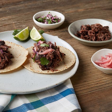 Beef cheek tacos! They are seriously delicious. Dine Together, Meals For Dinner, Beef Cheeks, Beef Cuts, Simple Dinner, Online Grocery Delivery, Grass Fed Beef, Love Eat, Grocery Delivery