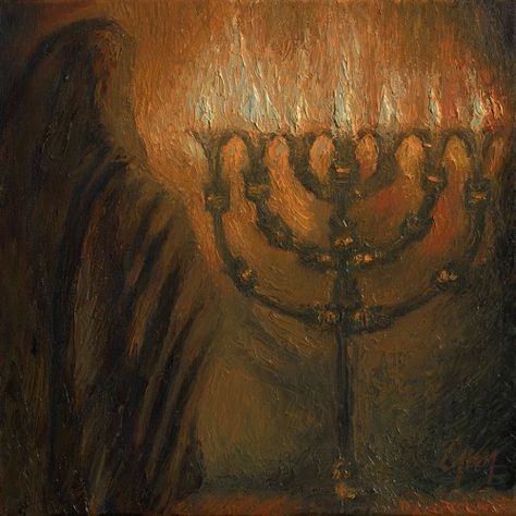 Hanukkah Menorah Aesthetic, Menorah Aesthetic, Revelations Art, Menorah Painting, Judaism Aesthetic, Menorah Art, Jewish Aesthetic, Judaism Art, Messianic Judaism