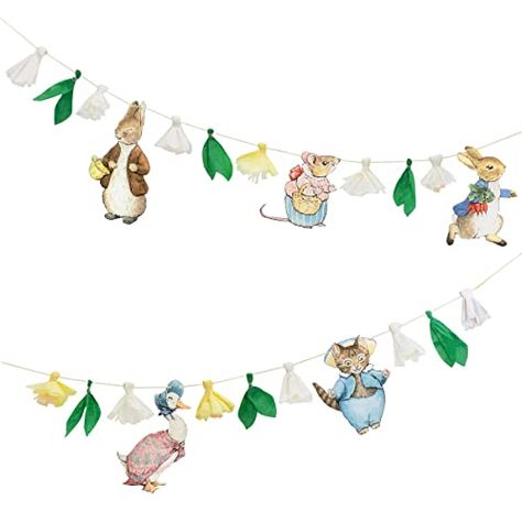 Peter Rabbit Characters, Beatrix Potter Illustrations, Peter Rabbit Birthday, Peter Rabbit And Friends, Rabbit Decor, Party Garland, Meri Meri, Beatrix Potter, Easter Party