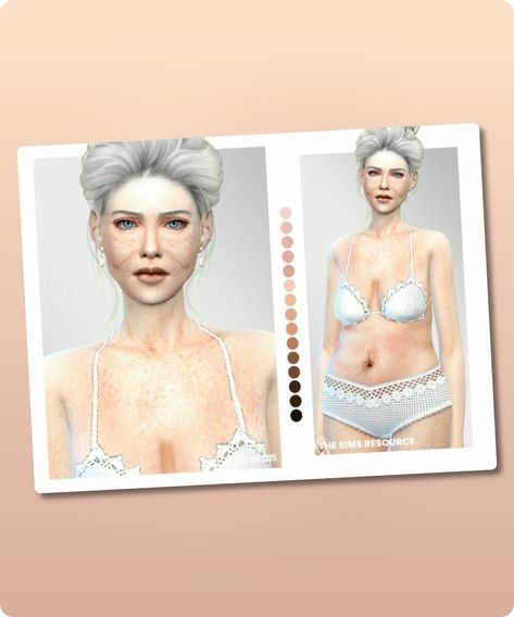 Sims 4 Skin CC: Edith Skin By Msqsims Sims 4 Cc Elderly Skin, Sims 4 Cc Old People Skin, Sims 4 Cc Elder Skin, Sims 4 Elder Cc, Sims 4 Skin Cc, Sims 4 Skin, Zepeto Character Ideas, Zepeto Character, Female Sims