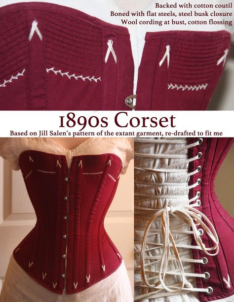 Belle Diy Costume, 1890s Corset, Corset Construction, Pioneer Costume, Corset Making, Corset Sewing Pattern, Victorian Corset, Corset Pattern, Corset Fashion