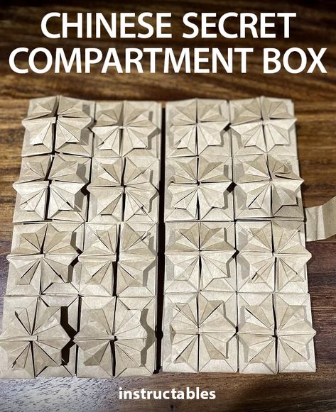 xX_christopher_Xx shares how to fold a Chinese secret compartment box with 15 hidden compartments. #Instructables #papercraft #toy #origami #secret Origami Jewelry Box Diy, Secret Box Ideas, Secret Box Diy, Creative Box Ideas, How To Make A Box, Puzzle Box Diy, Puzzle Box Design, Secret Storage Ideas, Origami Jewelry Box