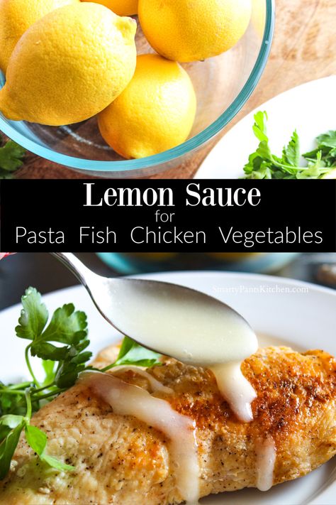 Dill Sauce For Fish, Easy Lemon Sauce, Best Fish Pie Recipe, Lemon Sauce For Fish, Lemon Sauce For Chicken, Pasta And Vegetables, Sauce For Fish, Sauce For Vegetables, Poached Fish