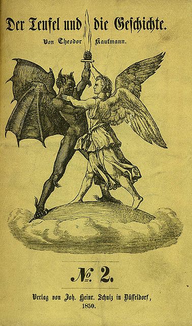 1850-battle between demon and angel Esoteric Art, Macabre Art, Occult Art, Tableau Art, Arte Inspo, Mystical Art, Angels And Demons, Arte Fantasy, Medieval Art