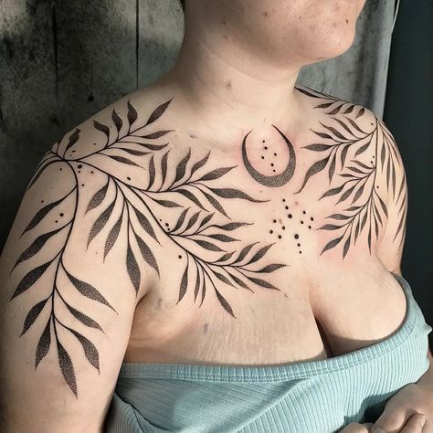 Sagittarius Tattoo Designs, Sagittarius Tattoo, Fern Tattoo, Ornamental Tattoo, Chest Tattoos For Women, Chest Piece Tattoos, Instagram Tattoo, Unique Tattoo Designs, Tattoo Art Drawings