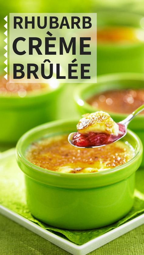 Recipes Fruit, Creme Brulee Recipe, Brulee Recipe, Rhubarb Desserts, Rhubarb Recipes, Fruit Breakfast, Baking Sweets, Eclairs, How Sweet Eats