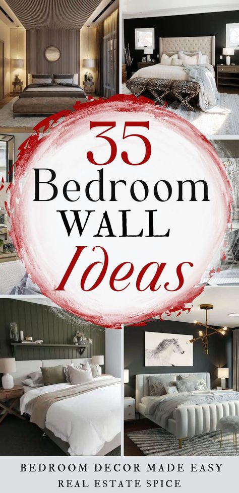 35 Undeniably Chic Bedroom Wall Decor Ideas . . #bedroomdecor #bedroomwall #abovethebed #bedroomideas #bedroom #masterbedroom via @https://www.pinterest.com/realestatespice/_created/ Art In Bedroom Wall, Master Room Bed Back Wall Design Bedroom, Decorative Bedroom Wall, Masterbedroom Decor Ideas, Bedroom Wall Behind Bed Ideas, Wall Features Ideas Bedroom, Back Bed Wall Design, Accent Wall In Master Bed, Door Decor Ideas Bedroom