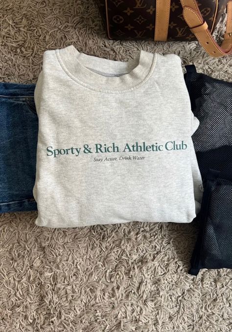 Sporty And Rich Aesthetic Outfits, Camp Merch, Sporty And Rich Aesthetic, Club Merch, Writing Club, Rich Aesthetic, Aesthetic Sweatshirt, Wellness Club, Sweatshirt Aesthetic