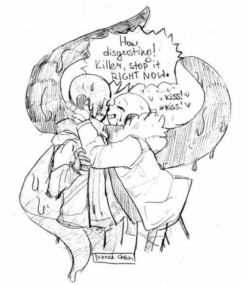 Nightkiller Comic, Nightkiller Ship, Killer Sans, Nightmare Sans, Undertale Comic Funny, Sans Aus, Anime Undertale, Undertale Ships, Fnaf Comics