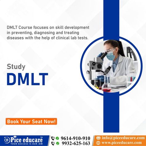 DMLT course focuses on skill development in preventing, diagnosing and treating diseases with the help of clinical lab test. Study DMLT (Diploma in Medical Lab Technology) in top paramedical colleges in West Bengal. Affordable course fees Admission Helpline: +91-9614910910 / 9932625163 #dmlt #DiplomaInMedicalLabTechnology #ParamedicalCollege #ParamedicalCourses #PiceEducare Education Quotes In Hindi, Paramedical Courses, Medical Lab, Skill Development, West Bengal, Skills Development, Education Quotes, Disease, The Help