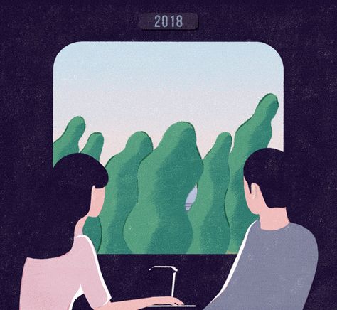 Train 2018 on Behance Train Motion Graphics, Train Animation, Training Illustration, Path Illustration, Agency Illustration, 2d Character Animation, Train Illustration, Train Drawing, Window Illustration