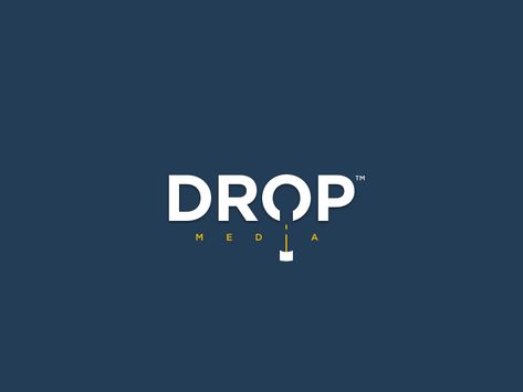 Drop™ | Simple & Clever Logo Design by Rio Purba Minimal Logo Branding, Clever Logo Design, Typo Logo Design, Edge Logo, Negative Space Logos, Sport Logos, Typographic Logo Design, T Shirt Logo Design, Clever Logo