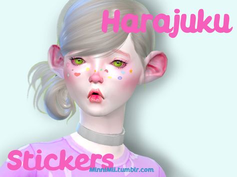 Decora Fashion, Kawaii Clothes Goth, Makeup Cc, Sims 4 Cc Shoes, Sims 4 Cc Makeup, Sims 4 Cc Skin, Male Clothes, Stickers Kawaii, Sims 4 Cc Packs