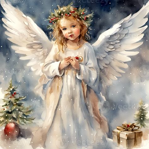 Christmas Card Pictures, Angel Wallpaper, Fairy Angel, Christmas Music, Art Digital, Vintage Christmas Cards, Christmas Angels, Twinkle Twinkle, Free Printables