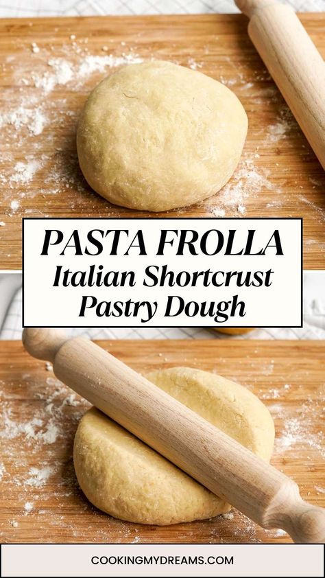 Pasta Frolla (Italian Shortcrust Pastry Dough) Short Crust Pastry Recipes, Sweet Shortcrust Pastry Recipe, Short Crust Pastry, Italian Custard, Pastry Dough Recipe, Shortcrust Pastry Recipes, Chocolate Pasta, Pastries Recipes Dessert, Pies Recipes