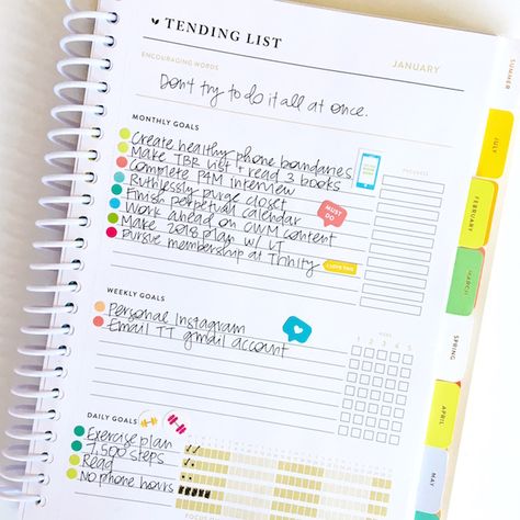 You’ve pushed through the PowerSheets Prep Work, created goals that are connected to what matters most to you, flip the page to your January Tending List… and you’re stuck. How in the world do you break down those big goals into smaller action steps for your Tending List? How do you decide what to focus … Powersheets Goals, Power Sheets, Best Self Journal, Business Goal Setting, Annual Planning, Simplified Planner, Functional Planning, Goal Journal, Creating Goals