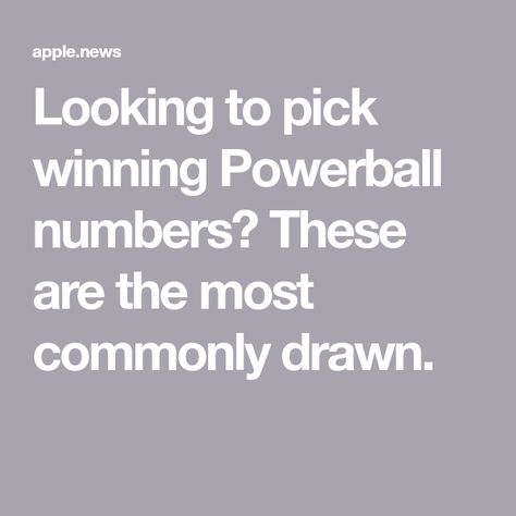 Looking to pick winning Powerball numbers? These are the most commonly drawn. Winning Powerball, Lottery Drawing, Jackpot Winners, Winning Numbers, Out Of Debt, Get Out Of Debt, July 17, Usa Today, Improve Yourself