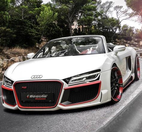 2013 Audi R8 Convertible from the team over at REGULA Tuning. ------ Tell Me This Car Isn't Sexxy? Audi R8 Convertible, Fastback Mustang, Audi Rs8, Audi Sports Car, Audi A5 Coupe, Audi R8 Spyder, R8 V10, Audi R8 V10, Aston Martin Vanquish