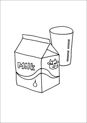 Carton Of Milk And Glass Printable Coloring Page, free to download and print. Carton Of Milk, Dragon Horse, Ocean Landscape, Valentines Printables Free, Hidden Objects, Illuminated Letters, New Year's Day, Food Garden, Flags Of The World