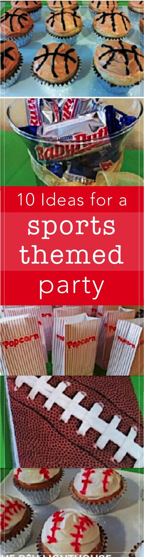 Great ideas for a sports themed birthday party for your boy or girl! Lots of cute decorations, food and game ideas. Sports Party Food, Kids Sports Party, Sport Food, Party Food Buffet, Party Themes For Boys, Fun Party Themes, Party Boy, Sports Food, Food Decor