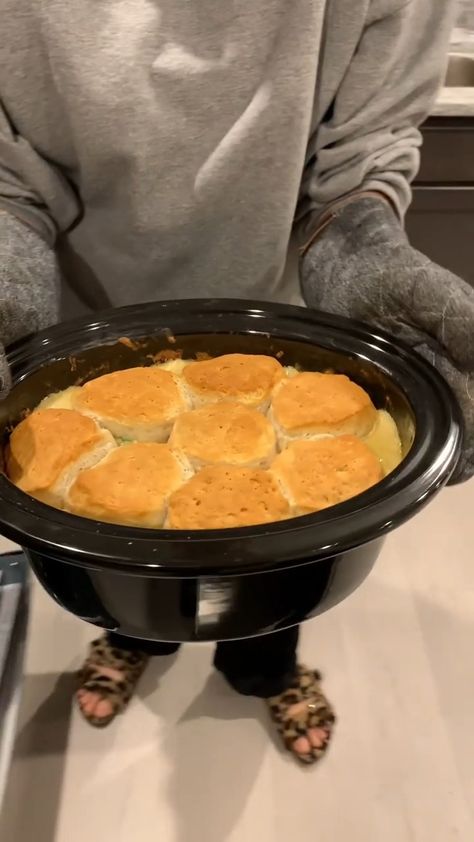 your family will love this easy crockpot dinner! | your family will love this easy crockpot dinner! wife makes a chicken potpie in a crockpot! this original video was produced by Network Media, LLC, and... | By Life with Coco Chicken And Tater Tots, Life With Coco, Crockpot Chicken Dinners, Chicken Cubes, Chicken Potpie, Crockpot Chicken Pot Pie, Delicious Crockpot Recipes, Slow Cooker Ribs, Easy Crockpot Dinners