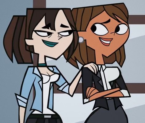 Desenhos Cute, Courtney Total Drama Island, Total Drama Reunion, Gwen And Courtney, Gwen Courtney, Courtney Total Drama, Gwen Total Drama, Y2k Profile Picture, Animation Stop Motion