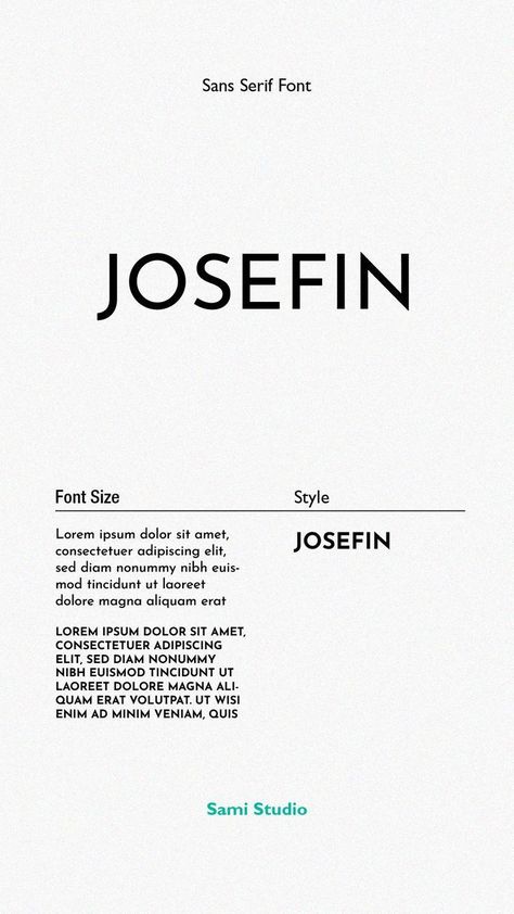 Josefin Sans Serif is a sans-serif font that is both modern and elegant. It is perfect for use in a variety of applications, from print to web design. #JosefinSansSerif#San_Serif_Fonts #Typeface_Inspiration #Josefin_Sans #Lato_Font Serif Wordmark, San Serif Fonts, Typeface Inspiration, Josefin Sans, Lato Font, Free Typography, Best Serif Fonts, Font Sans Serif, Popular Sans Serif Fonts