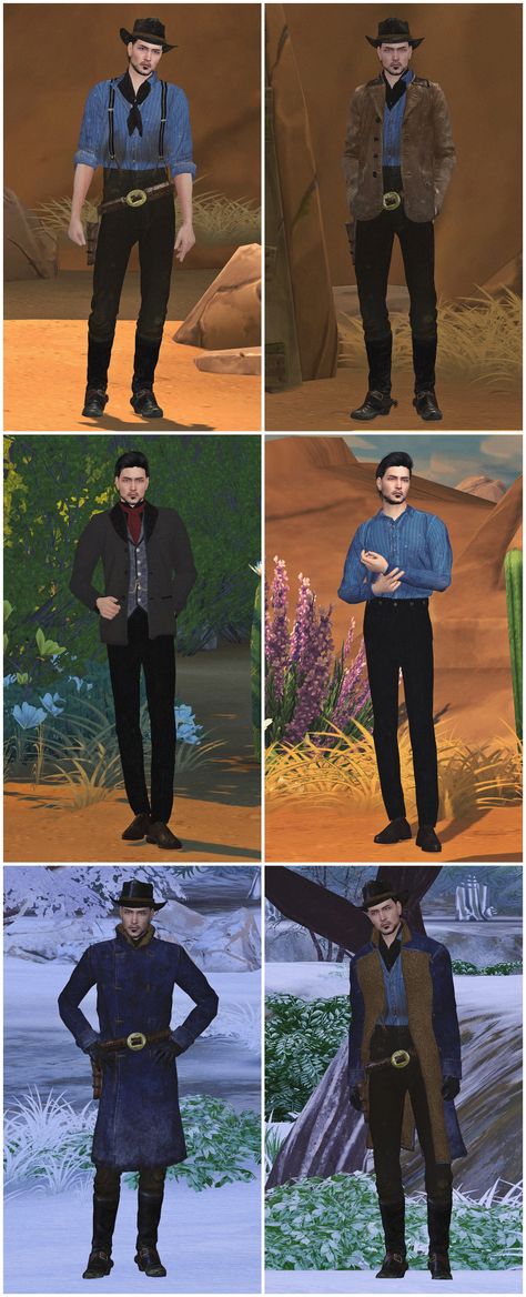 RDR2 Arthur Morgan | plazasims on Patreon Sims 4 Old West Cc, Sims 4 Wild West Cc, Sims 4 Western, Sims 4 Cowboy Cc, Rdr2 Arthur Morgan, Ts4 Lookbook, Sim4 Cc, W Pictures, Ts4 Clothes