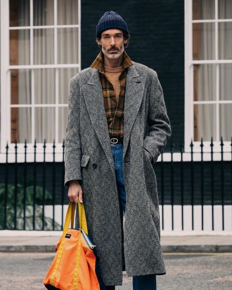 Richard Biedul on Instagram: “The beauty of London being back open for business is that you can once again spontaneously bump into people that you’ve not seen since the…” Richard Biedul, Herringbone Coat, Style Outfits, Bump, Instagram Account, Herringbone, Style Guides, The Beauty, Duster Coat