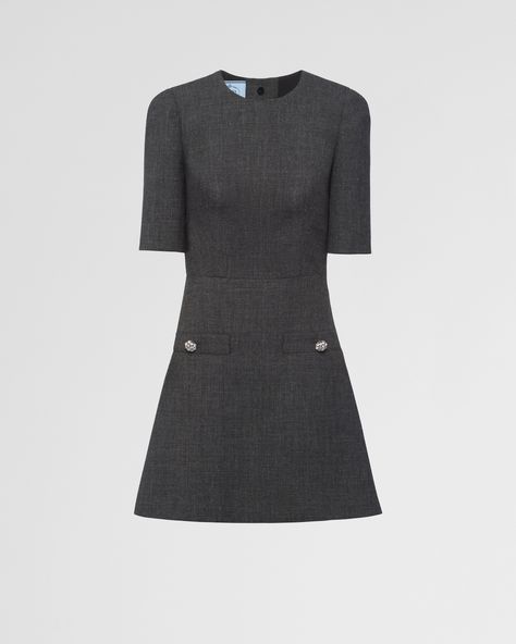 Grey wool dress