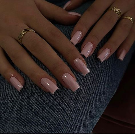 Nude Pink Square Nails, Nude Chrome Nails Square, Chrome Nails Square, Nude Chrome Nails, Nude Chrome, Soft Pink Nails, Acrylic Nails Nude, Pink Chrome Nails, Girly Acrylic