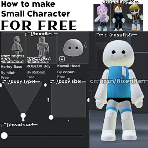 Roblox Body Ideas, Cheap Roblox Avatars, Free Roblox Outfits, Free Roblox Avatar, Roblox Poses, Roblox Body, Small Character, Roblox Items, Roblox Character