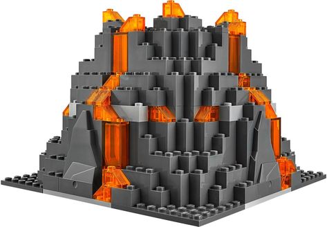 LEGO City Volcano Only NEW Split From 60124 Lego Volcano, Landform Projects, Lego Fish, Lego Landscape, Lego Plans, City Ideas, Lego Accessories, Lego Club, Earth Wind & Fire