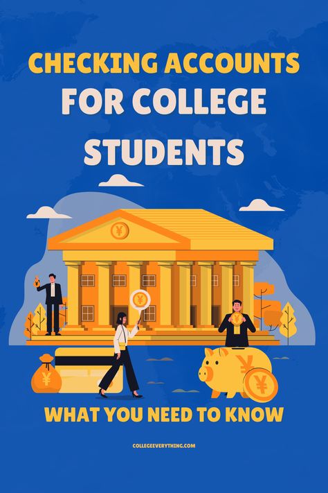 What college students need to know before they choose a checking account. Important questions to ask a bank before signing up for a checking account. Important tips that can save college students money at the bank. Checking Accounts, College Checklist, College Debt, Paying Off Student Loans, College Organization, College Money, College Tuition, Bank Accounts, Checking Account