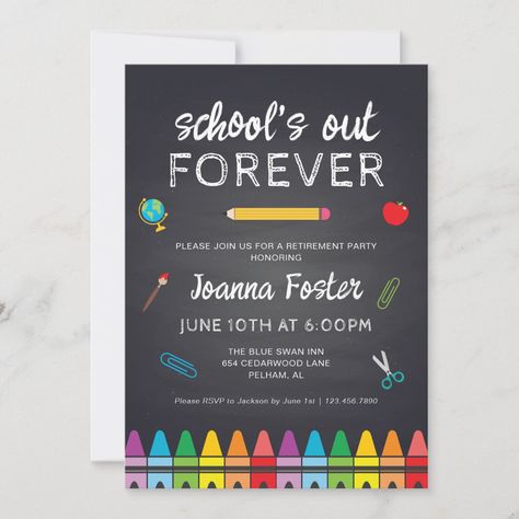 Retirement Party Ideas For Teachers, Teacher Retirement Party Ideas, Teacher Retirement Party, Retirement Party Ideas, Teacher Retirement Parties, Retirement Party Themes, Retirement Party Invitation, Retirement Party Gifts, Retirement Invitations